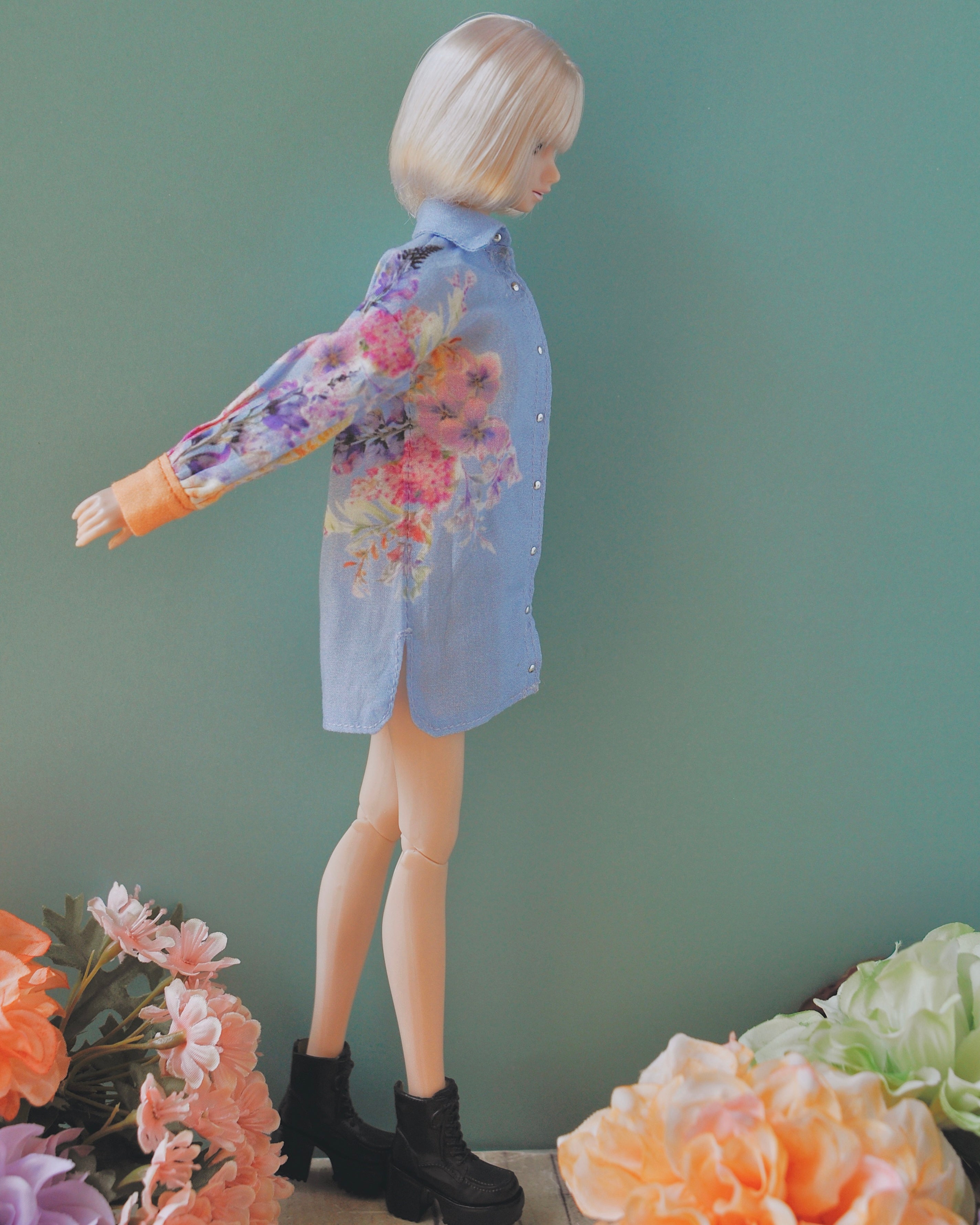 Blooming Shirts Dress