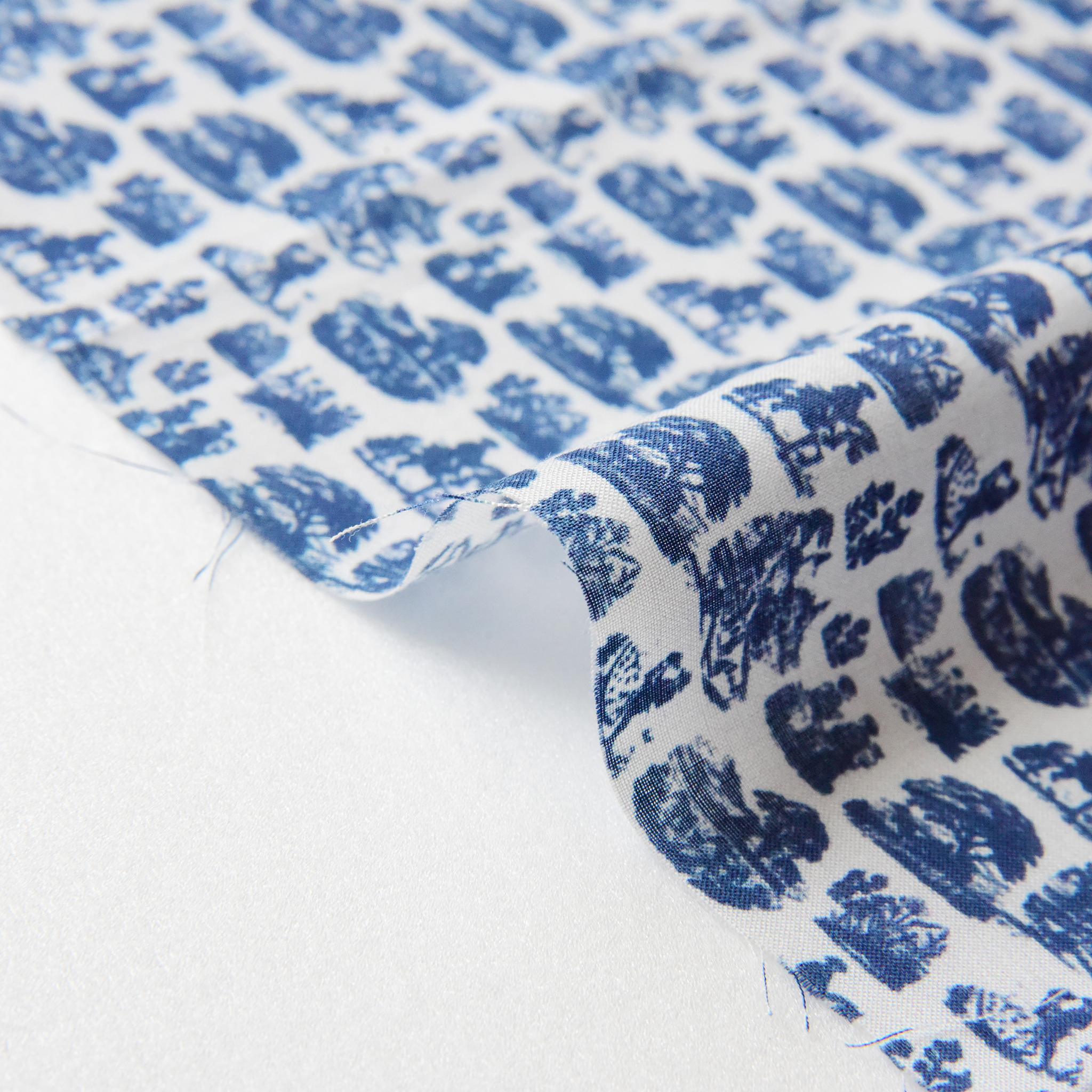 toile de Jouy-トワルドジュイ- Blue Gray